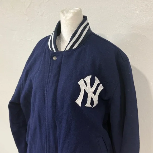 New York Yankees Wool Bomber Varsity Jacket Adult Medium Baseball MLB